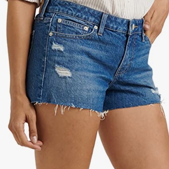 Lucky Midrise Destructed Shorts - Picture 16 of 16